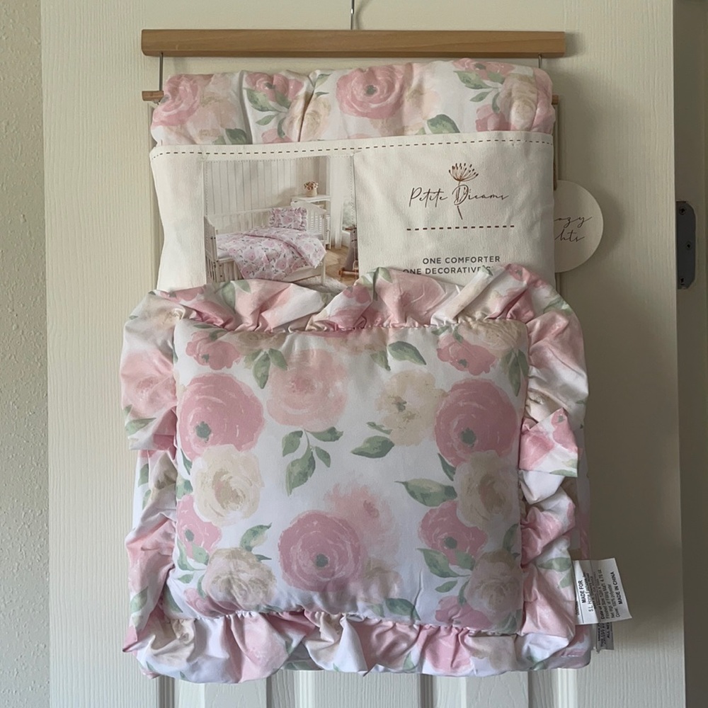 Toddler Comforter and Decorative Pillow Set